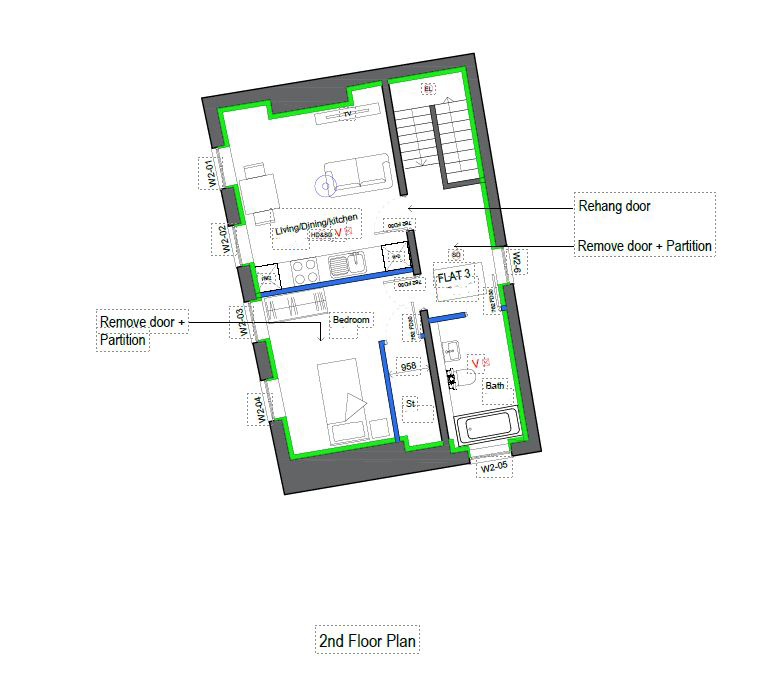 Lot: 73 - VACANT UPPER FLOOR WITH POTENTIAL IN HIGH STREET LOCATION - Proposed 2nd Floor Plan